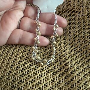 Fashion Gold and Silver Beaded Bracelet
